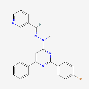 nicotinaldehyde [2-(4-bromophenyl)-6-phenyl-4-pyrimidinyl](methyl)hydrazone