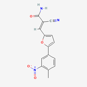 molecular formula C15H11N3O4 B5832995 2-cyano-3-[5-(4-methyl-3-nitrophenyl)-2-furyl]acrylamide 