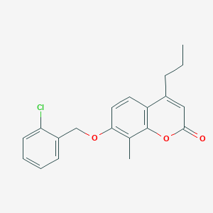 molecular formula C20H19ClO3 B5833006 7-[(2-chlorobenzyl)oxy]-8-methyl-4-propyl-2H-chromen-2-one 