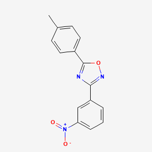 molecular formula C15H11N3O3 B5833026 5-(4-methylphenyl)-3-(3-nitrophenyl)-1,2,4-oxadiazole 