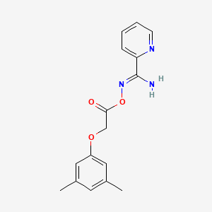 N'-{[2-(3,5-dimethylphenoxy)acetyl]oxy}-2-pyridinecarboximidamide