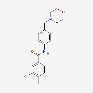 molecular formula C19H21ClN2O2 B5833065 3-chloro-4-methyl-N-[4-(4-morpholinylmethyl)phenyl]benzamide 