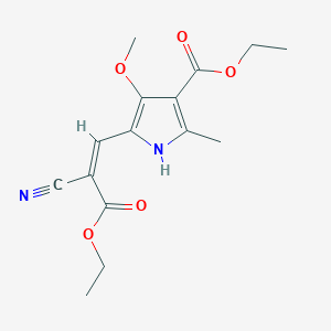 ethyl 5-(2-cyano-3-ethoxy-3-oxo-1-propen-1-yl)-4-methoxy-2-methyl-1H-pyrrole-3-carboxylate