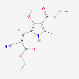 molecular formula C15H18N2O5 B5833084 ethyl 5-(2-cyano-3-ethoxy-3-oxo-1-propen-1-yl)-4-methoxy-2-methyl-1H-pyrrole-3-carboxylate 