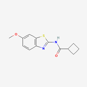 molecular formula C13H14N2O2S B5833088 N-(6-methoxy-1,3-benzothiazol-2-yl)cyclobutanecarboxamide 