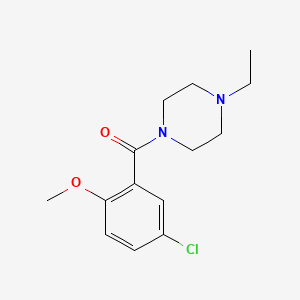 molecular formula C14H19ClN2O2 B5833090 1-(5-chloro-2-methoxybenzoyl)-4-ethylpiperazine 