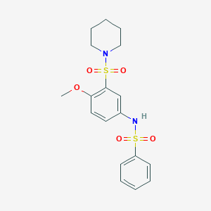 N-[4-methoxy-3-(1-piperidinylsulfonyl)phenyl]benzenesulfonamide