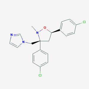 molecular formula C20H19Cl2N3O B058331 cis-3,5-Bis(4-chlorophenyl)-3-((1H-imidazol-1-yl)-methyl)-2-methylisoxazolidine CAS No. 113614-50-9