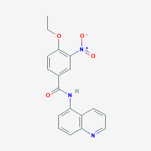 molecular formula C18H15N3O4 B5833107 4-ethoxy-3-nitro-N-5-quinolinylbenzamide 