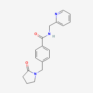 4-[(2-oxo-1-pyrrolidinyl)methyl]-N-(2-pyridinylmethyl)benzamide