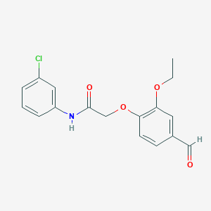 molecular formula C17H16ClNO4 B5833125 N-(3-chlorophenyl)-2-(2-ethoxy-4-formylphenoxy)acetamide 