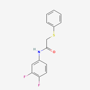 molecular formula C14H11F2NOS B5833130 N-(3,4-difluorophenyl)-2-(phenylthio)acetamide 
