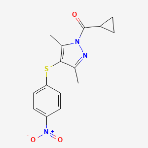 1-(cyclopropylcarbonyl)-3,5-dimethyl-4-[(4-nitrophenyl)thio]-1H-pyrazole