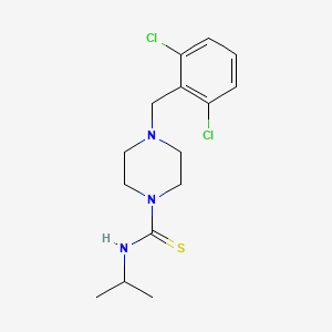 molecular formula C15H21Cl2N3S B5833144 4-(2,6-dichlorobenzyl)-N-isopropyl-1-piperazinecarbothioamide 