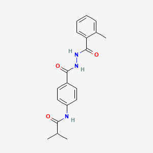 molecular formula C19H21N3O3 B5833148 2-methyl-N-(4-{[2-(2-methylbenzoyl)hydrazino]carbonyl}phenyl)propanamide 