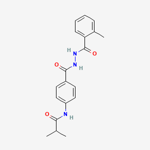 2-methyl-N-(4-{[2-(2-methylbenzoyl)hydrazino]carbonyl}phenyl)propanamide