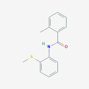 molecular formula C15H15NOS B5833167 2-甲基-N-[2-(甲硫基)苯基]苯甲酰胺 CAS No. 708220-13-7