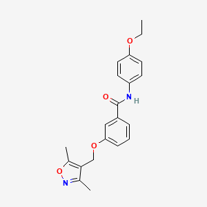 molecular formula C21H22N2O4 B5833177 3-[(3,5-dimethyl-4-isoxazolyl)methoxy]-N-(4-ethoxyphenyl)benzamide 