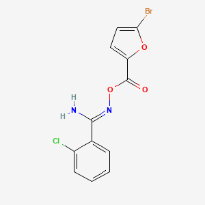 molecular formula C12H8BrClN2O3 B5833179 N'-[(5-bromo-2-furoyl)oxy]-2-chlorobenzenecarboximidamide 