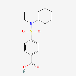 molecular formula C15H21NO4S B5833182 4-{[cyclohexyl(ethyl)amino]sulfonyl}benzoic acid 