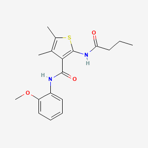 2-(butyrylamino)-N-(2-methoxyphenyl)-4,5-dimethyl-3-thiophenecarboxamide