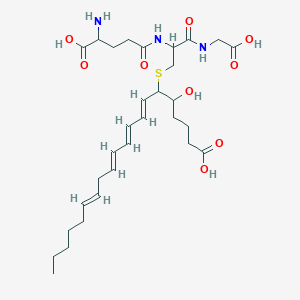 molecular formula C30H47N3O9S B583319 (7E,9E,11E,14E)-6-[2-[(4-氨基-4-羧基丁酰)氨基]-3-(羧甲基氨基)-3-氧代丙基]硫烷基-5-羟基二十碳-7,9,11,14-四烯酸 CAS No. 75290-60-7