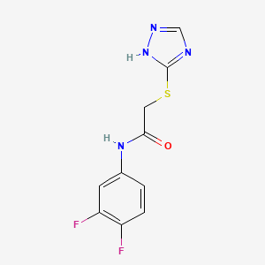 molecular formula C10H8F2N4OS B5833196 N-(3,4-difluorophenyl)-2-(1H-1,2,4-triazol-3-ylthio)acetamide 
