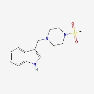 molecular formula C14H19N3O2S B5833214 3-{[4-(methylsulfonyl)-1-piperazinyl]methyl}-1H-indole CAS No. 6034-47-5