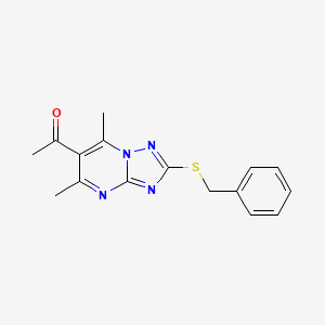 1-[2-(benzylthio)-5,7-dimethyl[1,2,4]triazolo[1,5-a]pyrimidin-6-yl]ethanone