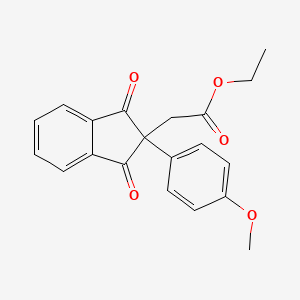 ethyl [2-(4-methoxyphenyl)-1,3-dioxo-2,3-dihydro-1H-inden-2-yl]acetate