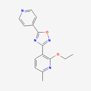 2-ethoxy-6-methyl-3-[5-(4-pyridinyl)-1,2,4-oxadiazol-3-yl]pyridine