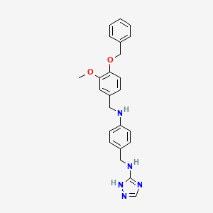 molecular formula C24H25N5O2 B5833258 N-(4-{[4-(benzyloxy)-3-methoxybenzyl]amino}benzyl)-1H-1,2,4-triazol-5-amine 