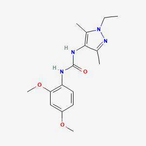 molecular formula C16H22N4O3 B5833265 N-(2,4-dimethoxyphenyl)-N'-(1-ethyl-3,5-dimethyl-1H-pyrazol-4-yl)urea 