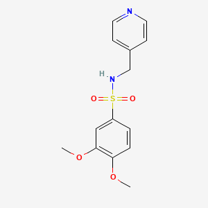 molecular formula C14H16N2O4S B5833279 3,4-dimethoxy-N-(4-pyridinylmethyl)benzenesulfonamide 