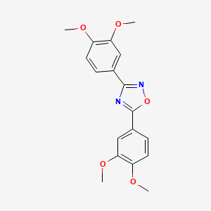 molecular formula C18H18N2O5 B5833308 3,5-bis(3,4-dimethoxyphenyl)-1,2,4-oxadiazole 