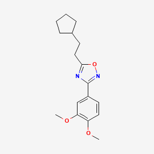 molecular formula C17H22N2O3 B5833319 5-(2-cyclopentylethyl)-3-(3,4-dimethoxyphenyl)-1,2,4-oxadiazole 