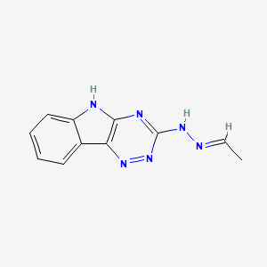 molecular formula C11H10N6 B5833329 acetaldehyde 5H-[1,2,4]triazino[5,6-b]indol-3-ylhydrazone 