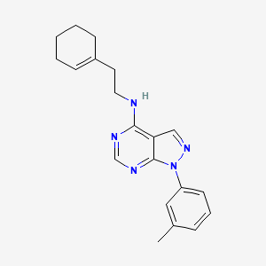 molecular formula C20H23N5 B5833372 N-[2-(1-cyclohexen-1-yl)ethyl]-1-(3-methylphenyl)-1H-pyrazolo[3,4-d]pyrimidin-4-amine 
