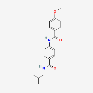 molecular formula C19H22N2O3 B5833386 N-{4-[(isobutylamino)carbonyl]phenyl}-4-methoxybenzamide 