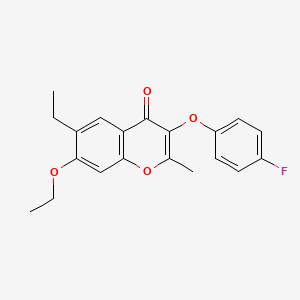 molecular formula C20H19FO4 B5833391 7-ethoxy-6-ethyl-3-(4-fluorophenoxy)-2-methyl-4H-chromen-4-one 