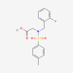 molecular formula C16H16FNO4S B5833402 N-(2-fluorobenzyl)-N-[(4-methylphenyl)sulfonyl]glycine 