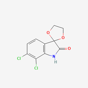 molecular formula C10H7Cl2NO3 B5833426 6',7'-dichlorospiro[1,3-dioxolane-2,3'-indol]-2'(1'H)-one 
