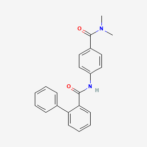 molecular formula C22H20N2O2 B5833463 N-{4-[(dimethylamino)carbonyl]phenyl}-2-biphenylcarboxamide 