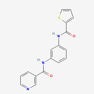 molecular formula C17H13N3O2S B5833468 N-{3-[(2-thienylcarbonyl)amino]phenyl}nicotinamide 
