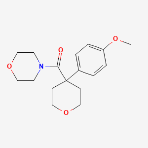molecular formula C17H23NO4 B5833476 4-{[4-(4-methoxyphenyl)tetrahydro-2H-pyran-4-yl]carbonyl}morpholine 