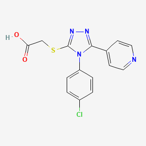molecular formula C15H11ClN4O2S B5833480 {[4-(4-chlorophenyl)-5-(4-pyridinyl)-4H-1,2,4-triazol-3-yl]thio}acetic acid 