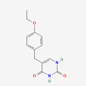 molecular formula C13H14N2O3 B5833481 5-(4-ethoxybenzyl)-2,4-pyrimidinediol 