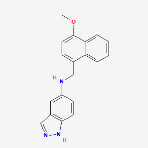 molecular formula C19H17N3O B5833497 N-[(4-methoxy-1-naphthyl)methyl]-1H-indazol-5-amine 