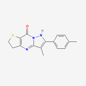 molecular formula C16H15N3OS B5833499 5-methyl-6-(4-methylphenyl)-2,3-dihydropyrazolo[1,5-a]thieno[3,2-d]pyrimidin-9-ol 