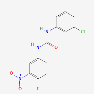 molecular formula C13H9ClFN3O3 B5833510 N-(3-chlorophenyl)-N'-(4-fluoro-3-nitrophenyl)urea 